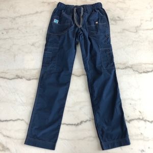 Adar Pop-Stretch Slim-Fit Navy Cargo Scrubs